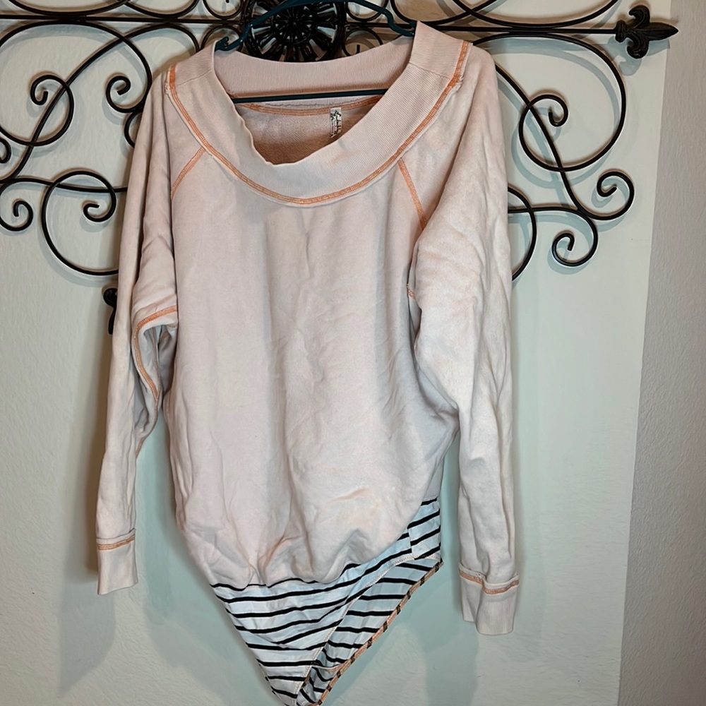 Free people you bet sweatshirt bodysuit
